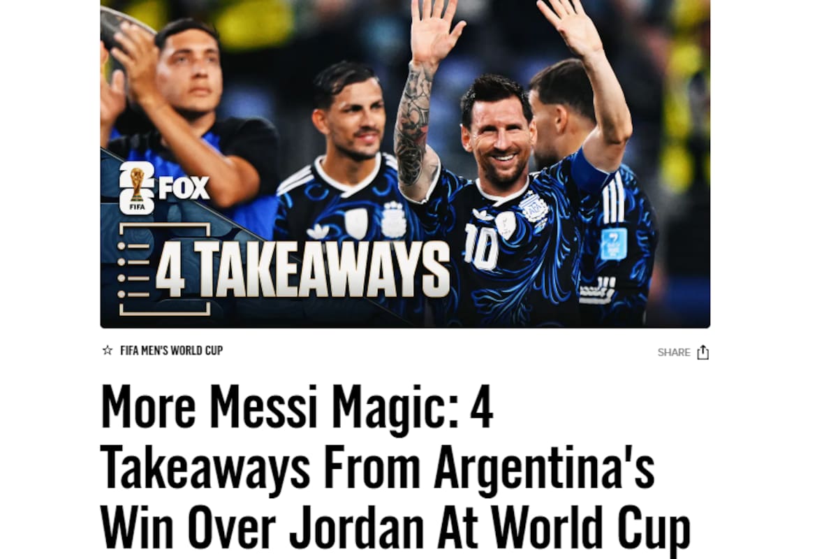 Los diarios de todo el mundo destacaron el nuevo récord que batió Lionel Messi en el partido contra Jordania