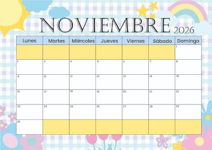 Los diferentes calendarios de noviembre
