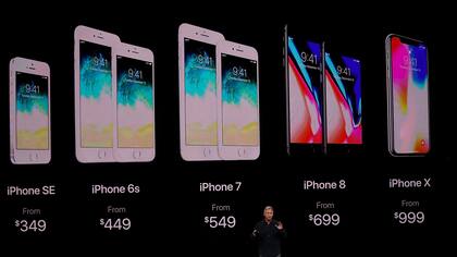 Los diferentes modelos del iPhone anunciados por Apple