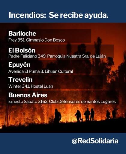 Los dintintos puntos donde se reciben donaciones