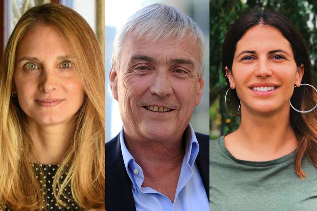 Los diputados de JxC Gabriela Brouwer de koning, Álvaro González y Camila Crescimbeni.