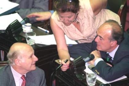 Los diputados peronistas Jorge Matzkin, Graciela Camaño y Manuel Baladrón