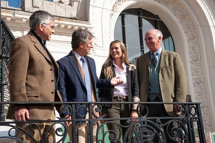 Los directivos de las asociaciones de criadores de las razas Hereford, Brangus, Braford y Angus, en la Exposición Rural