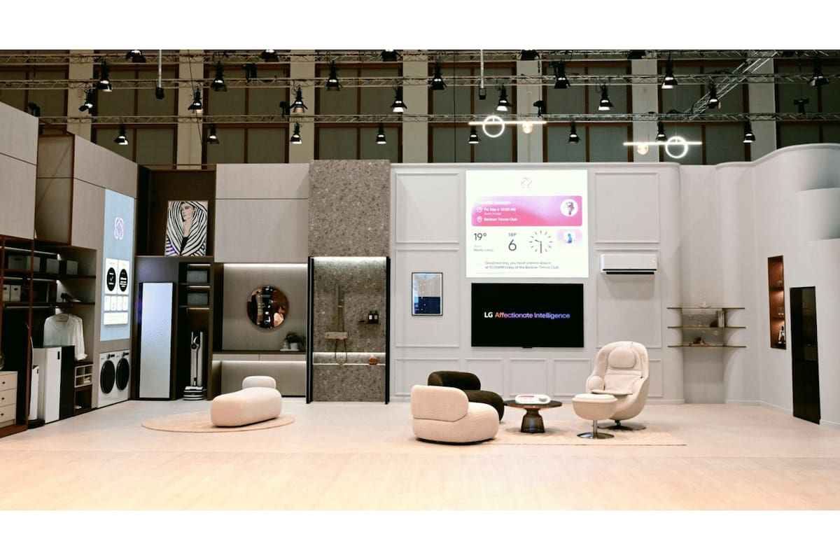 Los dispositivos para casas inteligentes de LG, en uno de los stands de la feria