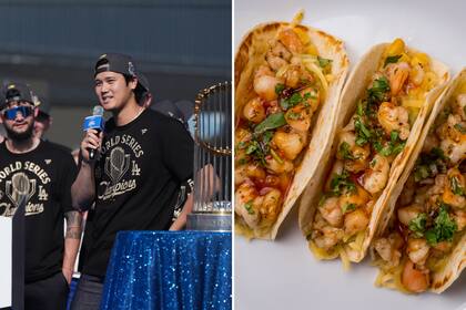 Los Dodgers eligieron a Tacos Los Cholos, en Anaheim, Caliofornia, para celebrar su bicampeonato