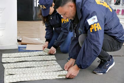 Los dólares secuestrados por la Policía Federal en la City