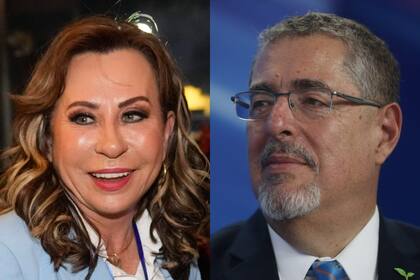 Los dos candidatos presidenciales guatemaltecos Sandra Torres y Bernardo Arévalo