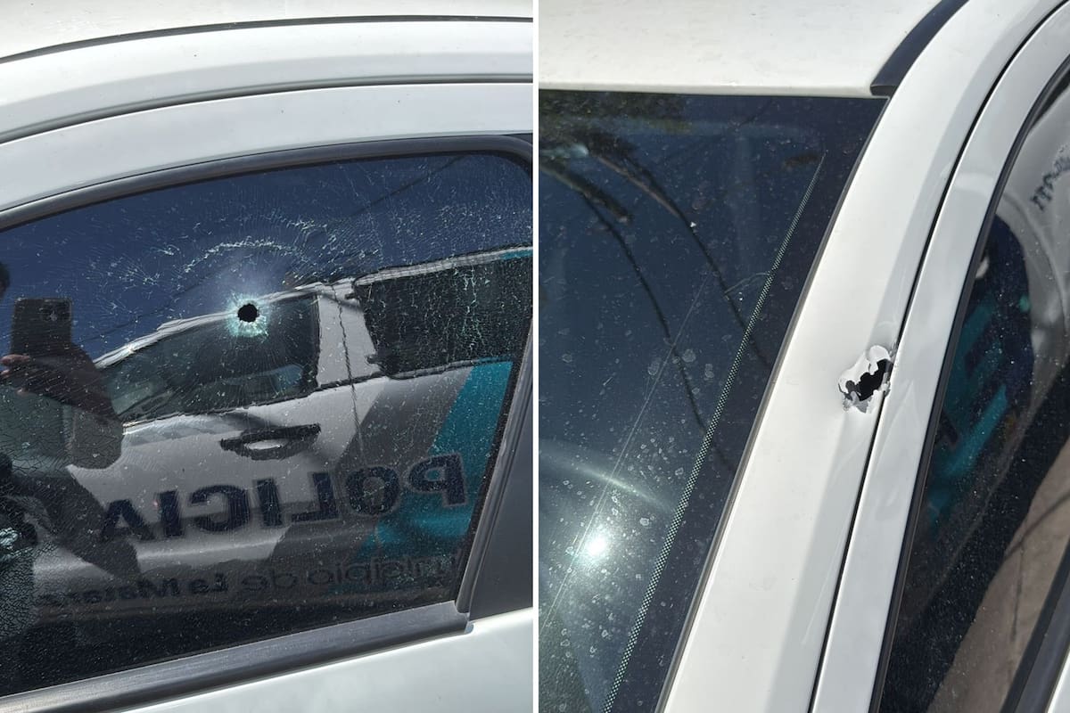 Los dos impactos pasaron a centímetros de la cabeza de la victima