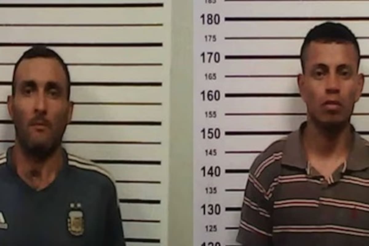 Los dos presos fugados de la Alcaidía de Tunuyán.