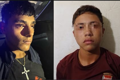 Los dos sospechosos acusados del homicidio de Kim Gómez (a la izquierda, el adolescente de 17 años, a la derecha, el de 14)