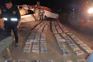 Los dos tripulantes de la avioneta escaparon y dejaron el cargamento valuado en 6.000.000 de dólares