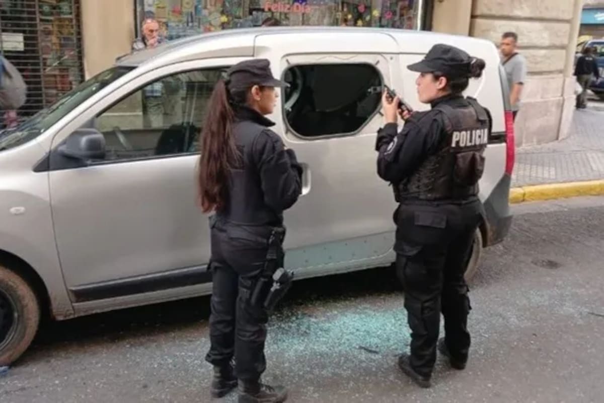 Los efectivos tuvieron que romper un vidrio para rescatar al perro.