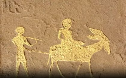 Los egipcios solían aparecer representados sobre camellos, no burros