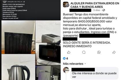 Los electrodomésticos robados y que luego se vendían en Facebook