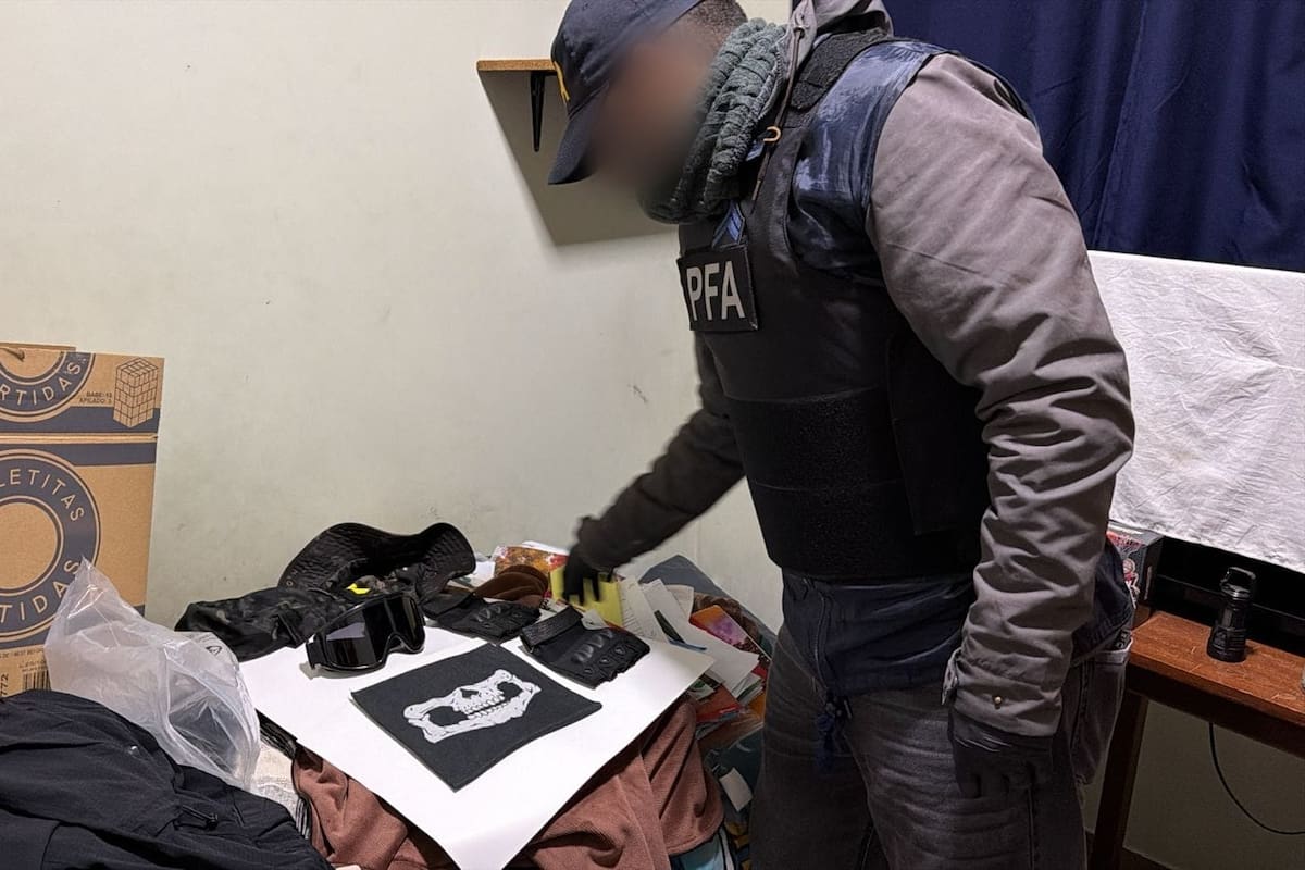 Los elementos secuestrados en la casa del sospechoso