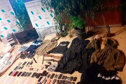 Los elementos secuestrados en los allanamientos