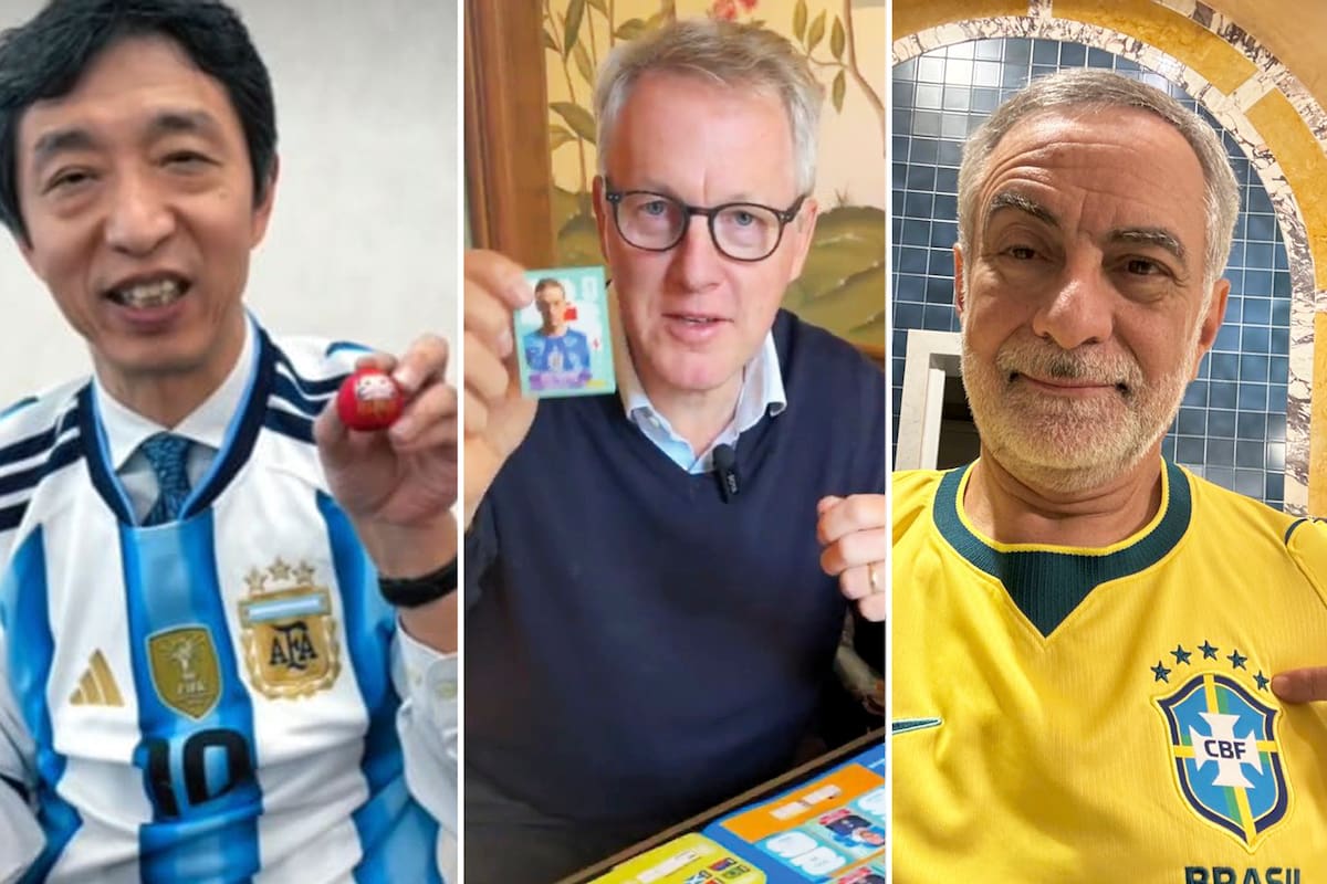 Los embajadores Hoshino Yoshitaka, David Cairns y Julio Glinternick Bitelli en modo mundialista