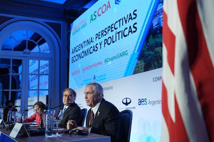 Los embajadores Jorge Argüello y Mark Stanley, en la charla de hoy en el Council of Americas