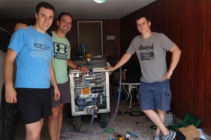 Los emprendedores Marcelo Coppari, Diego Audano y Gonzalo Moreno