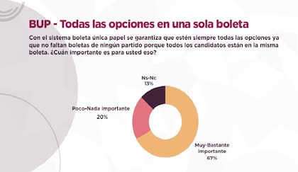Los encuestados valoraron que todas las opciones de candidatos figuren en la misma boleta