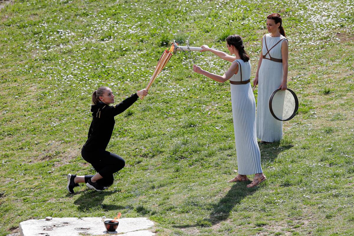 Los ensayos del encendido de la antorcha olímpica