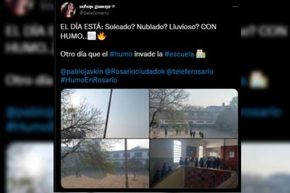 Los espacios cerrados también están invadidos por el humo (Captura Twitter)