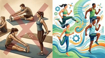 Los estiramientos profundos no son aconsejables antes de hacer ejercicios como correr; es mejor hacerlos después del entrenamiento