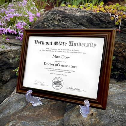 Los estudiantes de la Universidad de Vermont lo adoran debido a su buen carácter y amabilidad