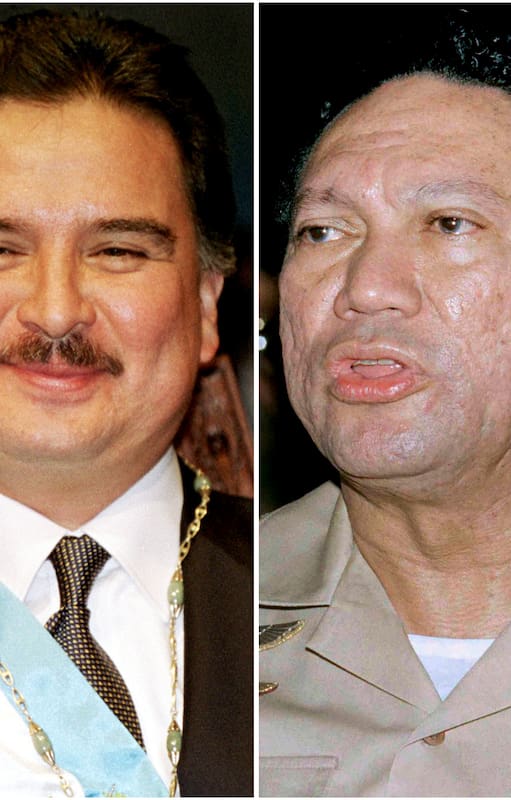Los ex presidentes latinoamericanos Alfonso Portillo, Juan Orlando Hernández y Manuel Antonio Noriega. Los tres fueron juzgados y condenados en los Estados Unidos