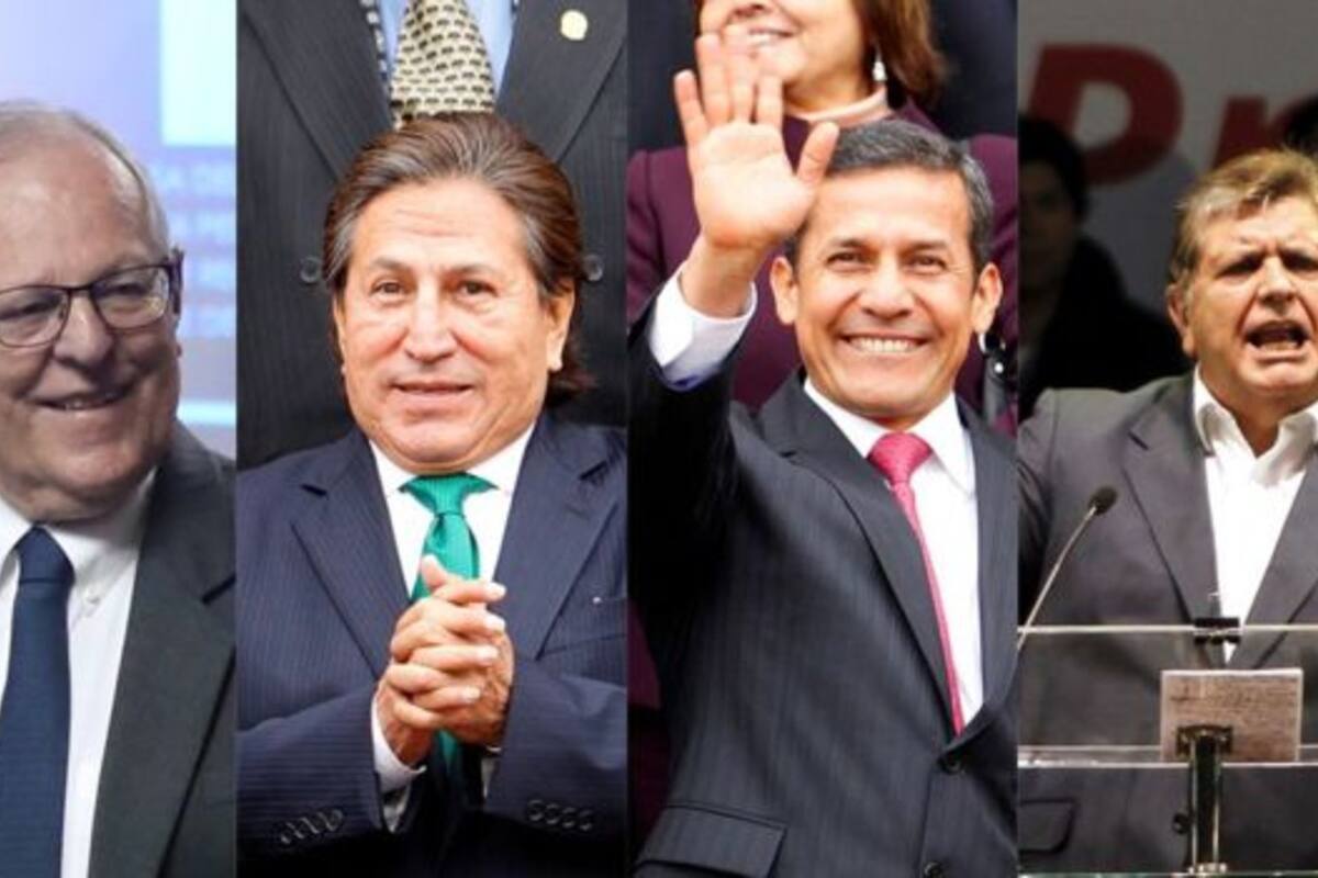 Los expresidentes de Perú involucrados en el escándalo Odebecht: Pedro Pablo Kuczynski, Alejandro Toledo, Ollanta Humala y Alan García