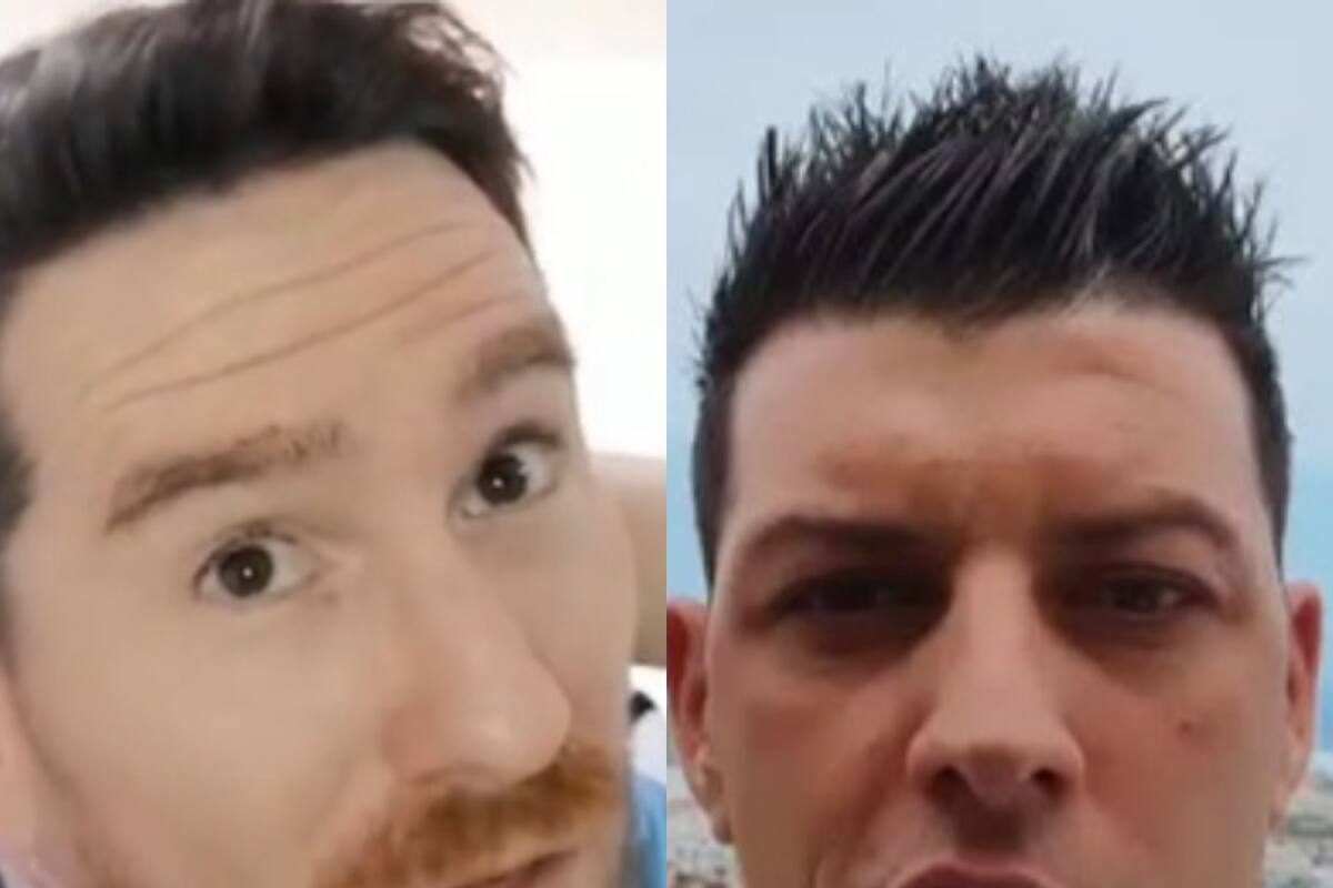 Los falsos Messi y Cristiano Ronaldo que cobran 28 euros por saludar en una app de famosos. Fotos/Captura Cameo