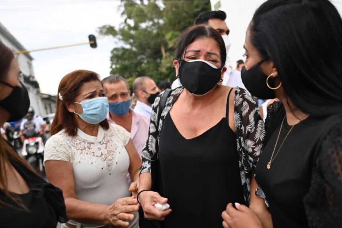 Los familiares de los jóvenes asesinados celebraron un funeral este lunes en Buga