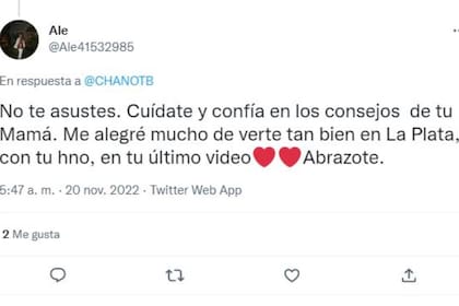 Los fanáticos de Chano Charpentier se preocuparon por sus mensajes y le enviaron todo tipo de consejos