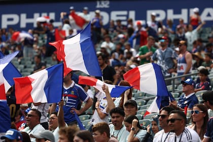 Los fanáticos de Francia, en el estadio de Filadelfia