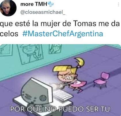 Los fanáticos de Tomás Fonzi hicieron hincapié en la presencia de la esposa del actor en la final de MasterChef