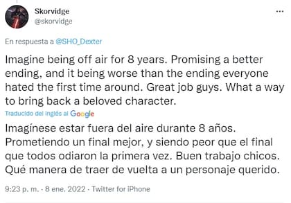 Los fanáticos reaccionaron al final de Dexter: New Blood