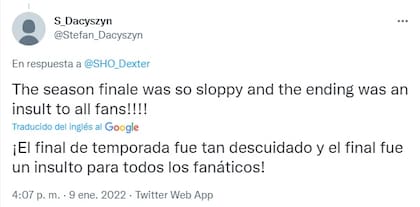 Los fanáticos reaccionaron al final de Dexter: New Blood