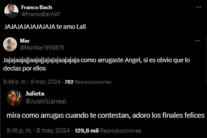 Los fanáticos reaccionaron al ida y vuelta entre de Brito y Espósito (Foto: captura de X)