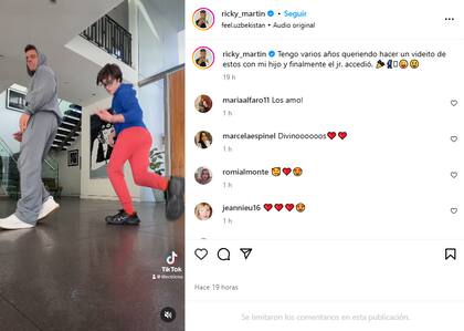 Los fans quedaron sorprendidos al ver el talento del adolescente (Foto: Captura de video / Instagram @ricky_martin)