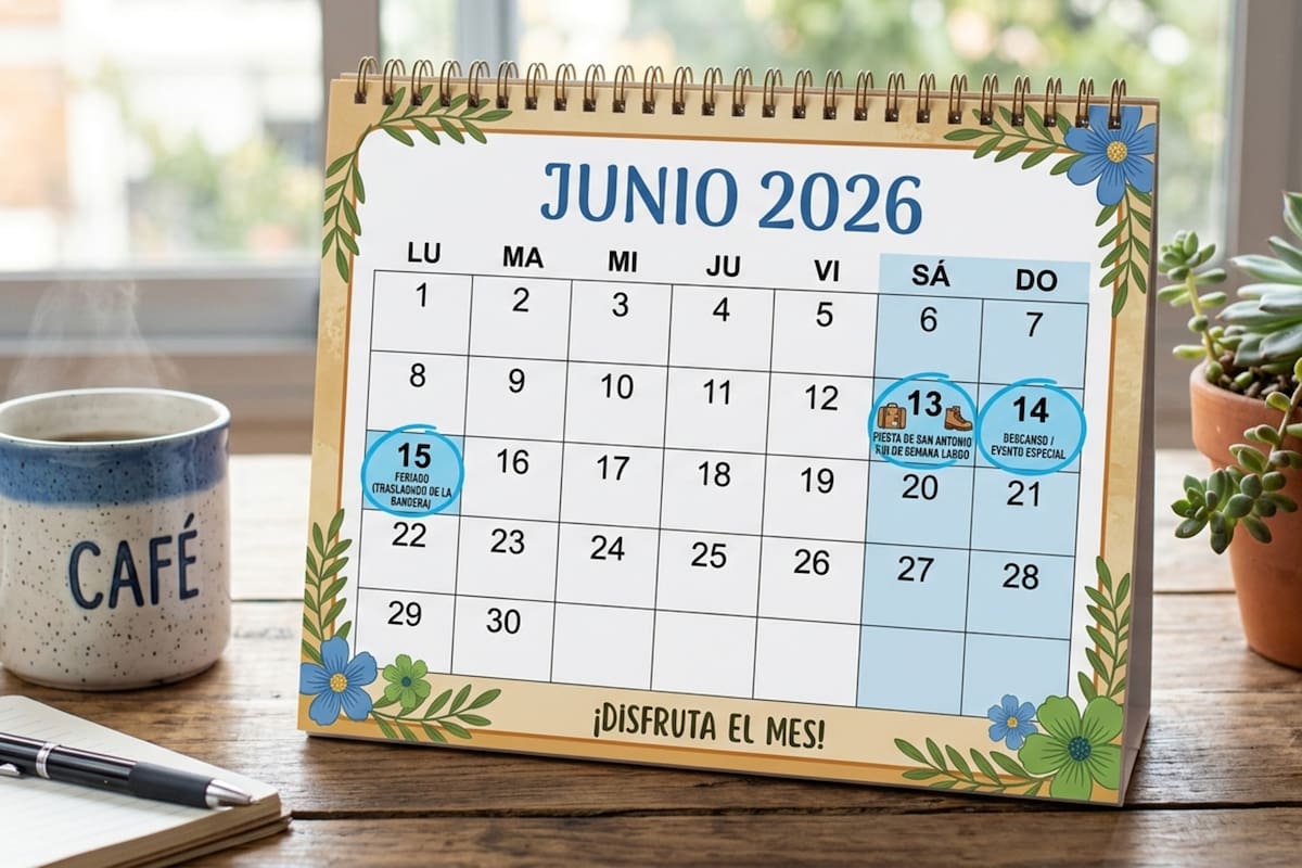 Los feriados de junio y el fin de semana largo