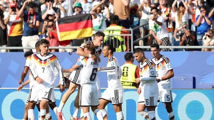 Los festejos alemanes por el empate de Kai Havertz