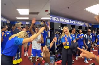 Máxima y Guillermo de Países Bajos festejaron el empate de Curazao bailando en el vestuario con los jugadores