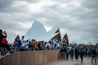 Los festejos de los argentinos en Sidney