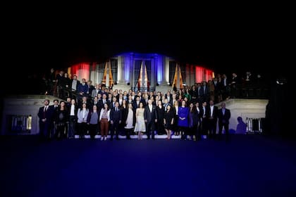 Los festejos en la embajada de los Estados Unidos