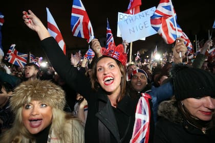 Los festejos por el Brexit en Londres