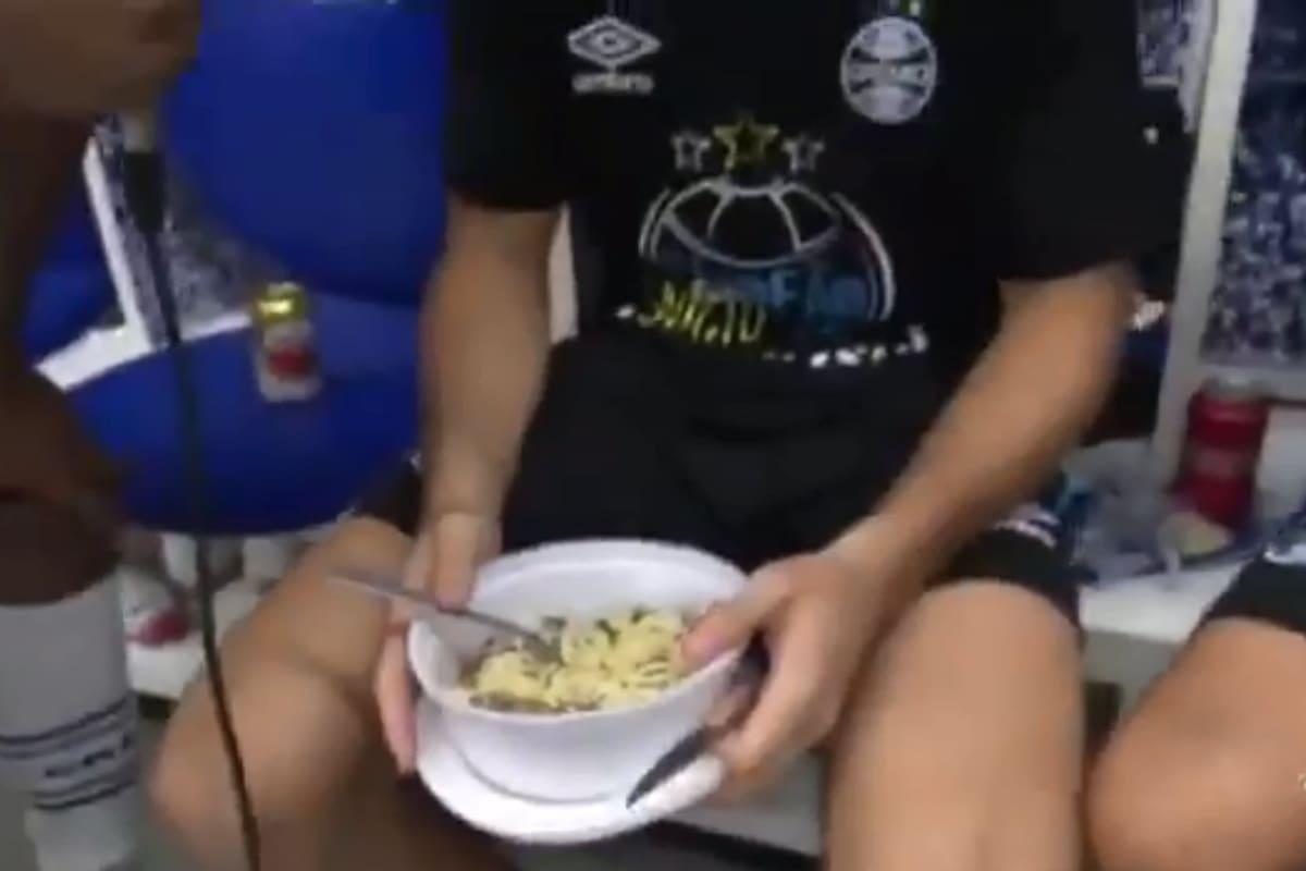 Los fideos que comió Kannemann en el vestuario