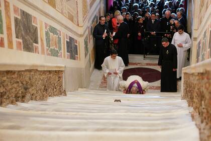 Los fieles podrán subir por la escalera santa que recorrió Jesús en el juicio final