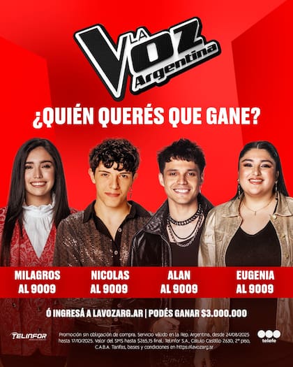 Los finalistas de La Voz Argentina 2025