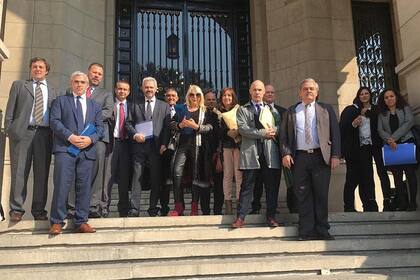 Los fiscales de Estado de las provincias, ayer, en la Corte Suprema