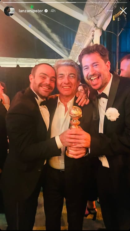 Los flamantes ganadores, Peter Lanzani, Ricardo Darín y Santiago Mitre
